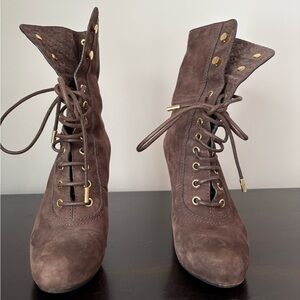 Louis Vuitton 
Suede Lace-Up Boots